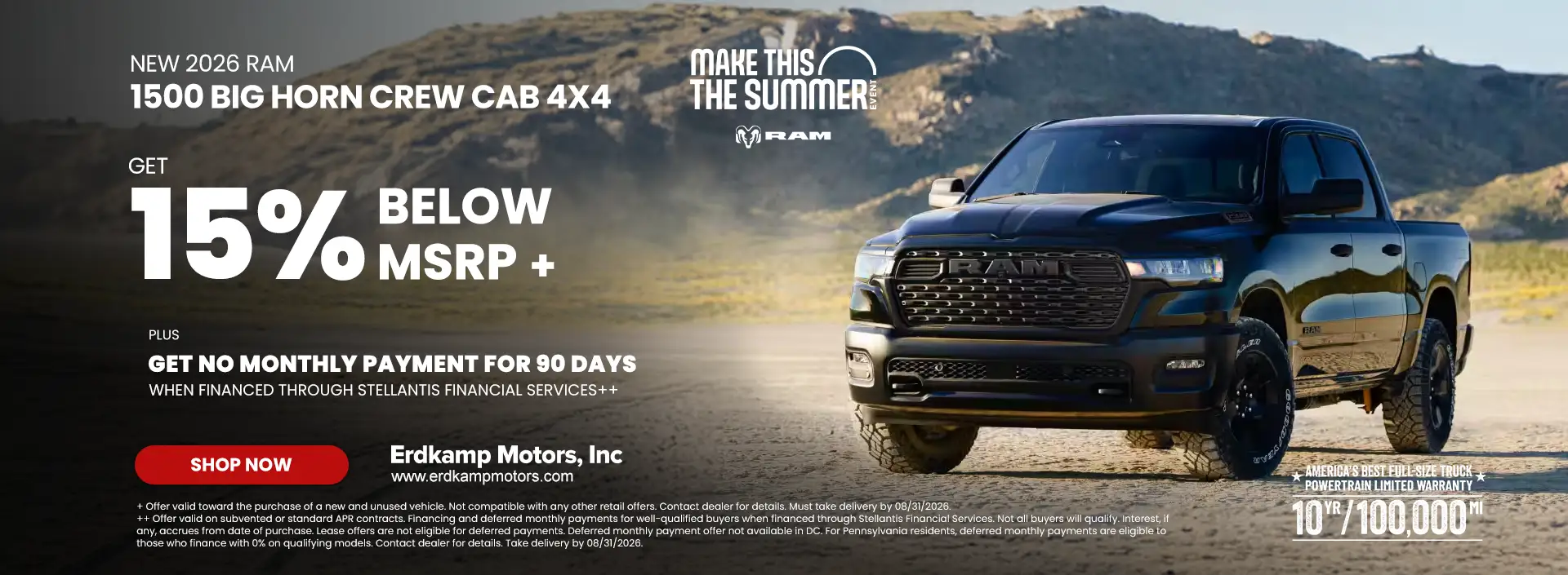 NEW 2026 RAM 1500 BIG HORN CREW CAB
