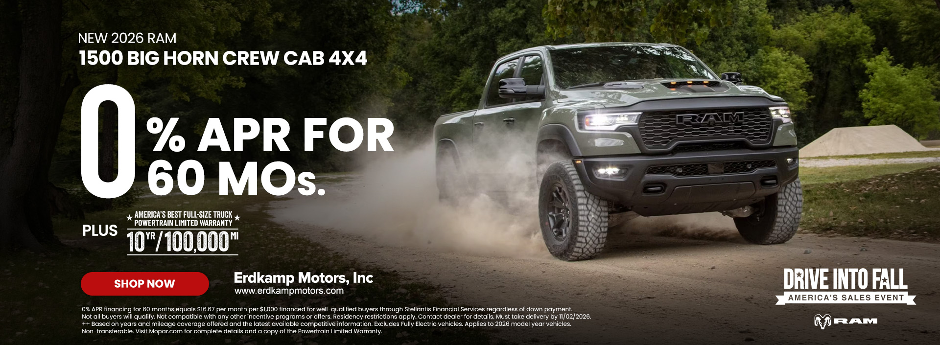 NEW 2026 RAM 1500 BIG HORN CREW CAB 4X4